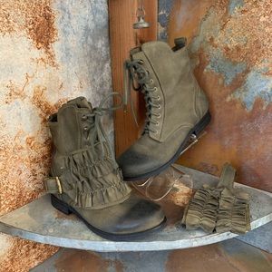 Jeffrey Campbell “All-Ruffle” Ankle Combat Boot